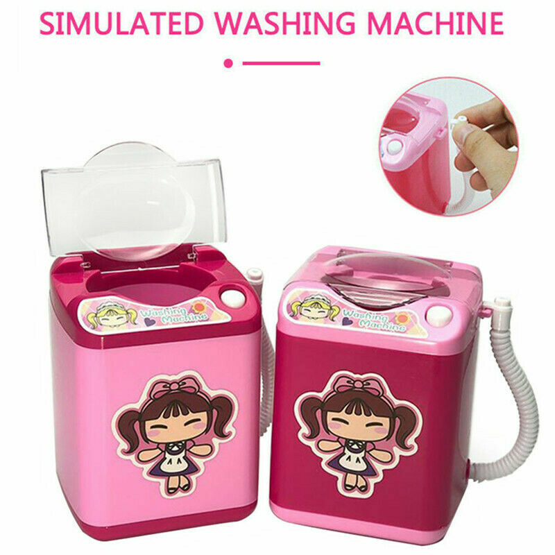 US Makeup Brush Sponge Blender Washing Machine Girl Kid Toy Cleaner Mini Washer