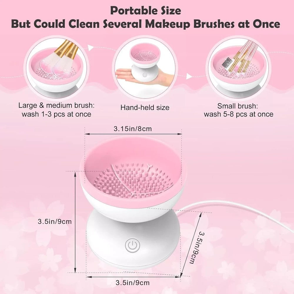 Electric Makeup Brush Cleaner Machine Cleaning Automatic Cosmetic Cleanser Tool