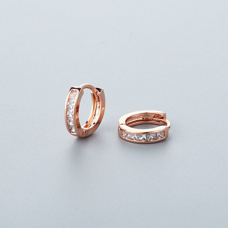 1PAIR Men Women Surgical Stainless Steel Silver Thick Round Huggie Hoop Earrings