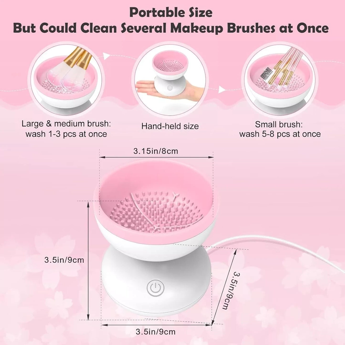 Electric Makeup Brush Cleaner Machine Cleaning Automatic Cosmetic Cleanser Tool