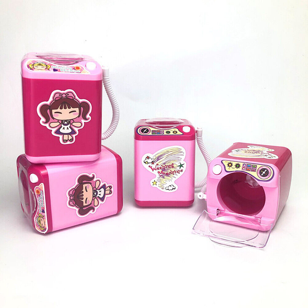 US Makeup Brush Sponge Blender Washing Machine Girl Kid Toy Cleaner Mini Washer