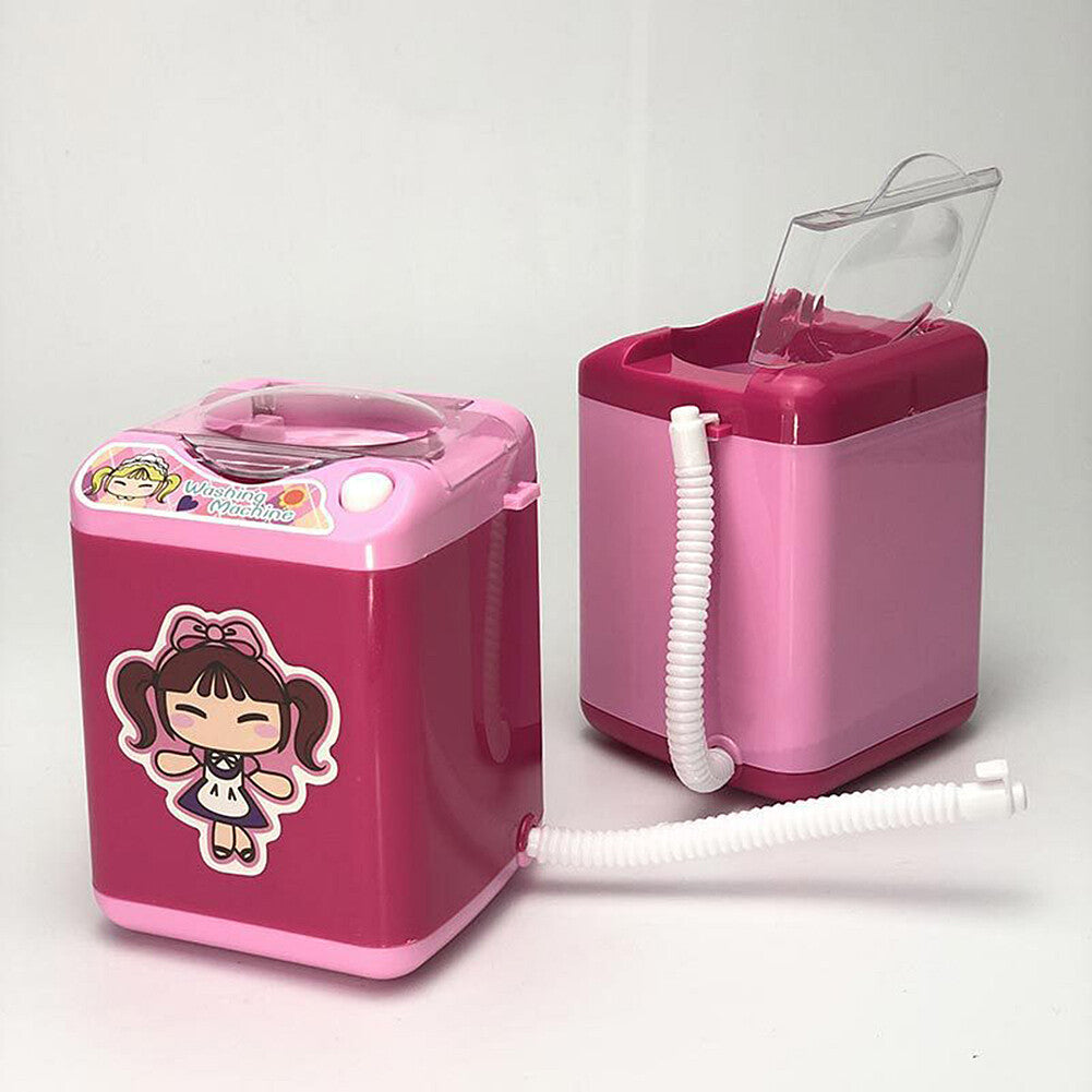 US Makeup Brush Sponge Blender Washing Machine Girl Kid Toy Cleaner Mini Washer